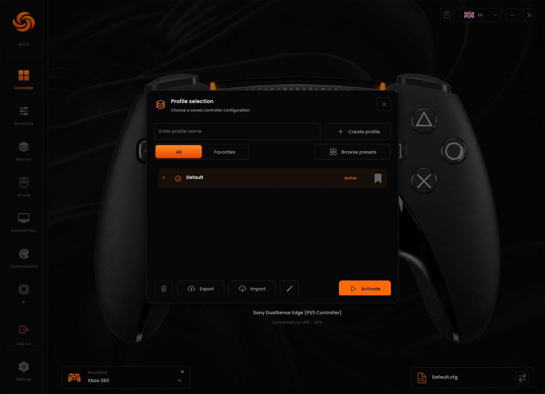Sync profile manager